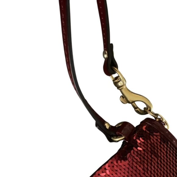 Coach Red Sequin Wristlet - Picture 6 of 8